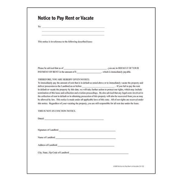 slide 2 of 2, Adams Notice To Pay Rent Or Quit, 1 ct