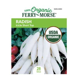 Ferry Morse Radish Seeds, Icicle Short Top, Organic