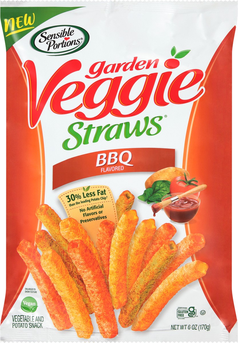 slide 3 of 7, Sensible Portions BBQ Flavored Garden Veggie Straws 6 oz, 6 oz