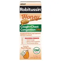Robitussin Maximum Strength Honey Cough & Chest Congestion Dm Relief Medicine