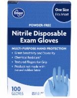 slide 1 of 1, Kroger Powder-Free Nitrile Disposable Exam Gloves, 100 ct