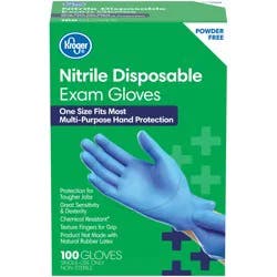 Kroger Powder-Free Nitrile Disposable Exam Gloves