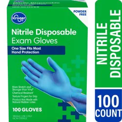 Kroger Powder-Free Nitrile Disposable Exam Gloves