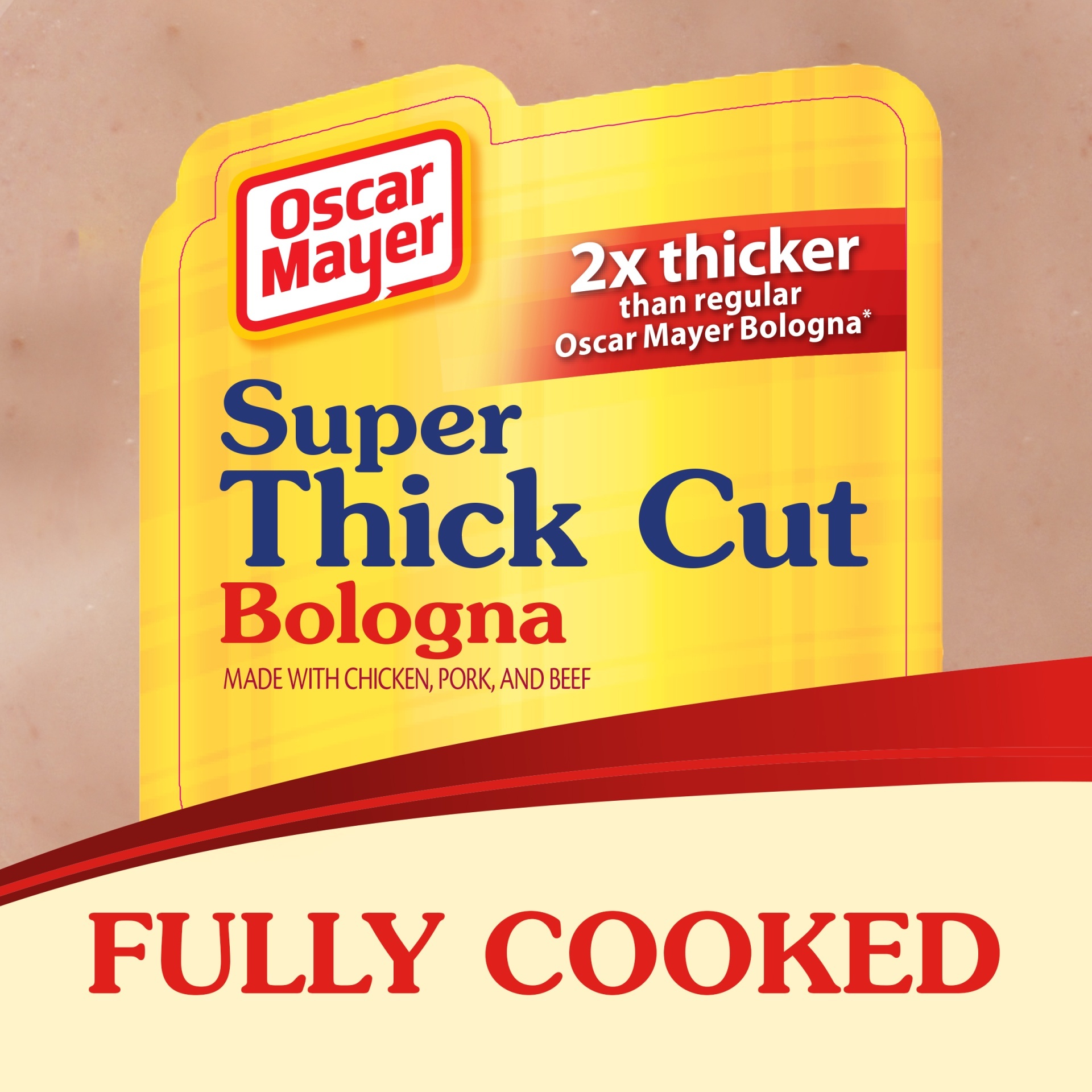 slide 2 of 2, Oscar Mayer Super Thick Cut Bologna Sliced Lunch Meat Pack, 16 oz