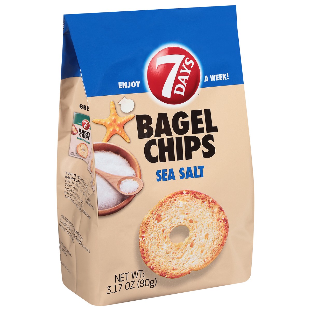 slide 4 of 12, 7DAYS Sea Salt Bagel Chips 3.17 oz, 3.17 oz