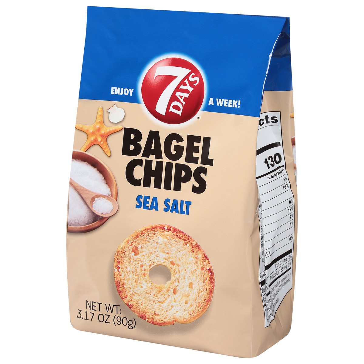 slide 9 of 12, 7DAYS Sea Salt Bagel Chips 3.17 oz, 3.17 oz