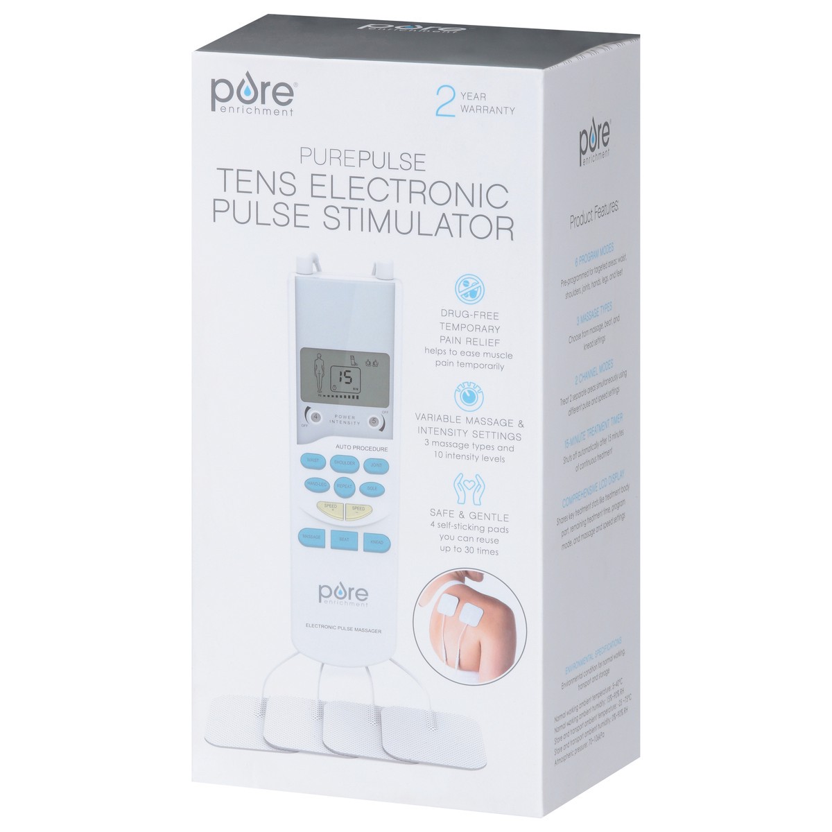 slide 3 of 9, Pure Enrichment Tens Electronic Pulse Stimulator 1 ea, 1 ct