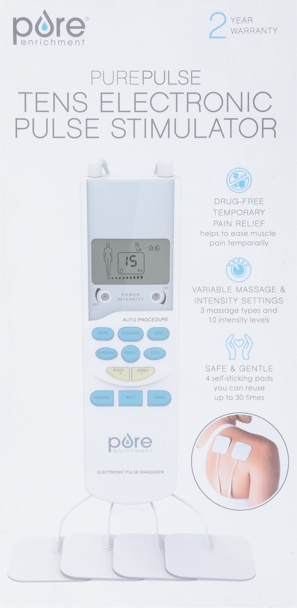 slide 7 of 9, Pure Enrichment Tens Electronic Pulse Stimulator 1 ea, 1 ct