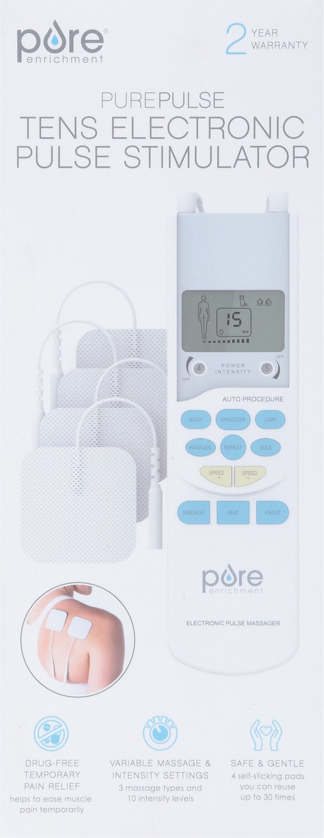 slide 6 of 9, Pure Enrichment Tens Electronic Pulse Stimulator 1 ea, 1 ct