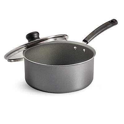 slide 1 of 1, Tramontina Non-Stick Gray Sauce Pan with Lid, 3 qt