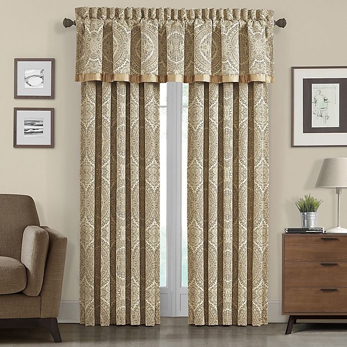 slide 1 of 2, J. Queen New York Sardinia 84-Inch Window Curtain Panel - Gold, 2 ct