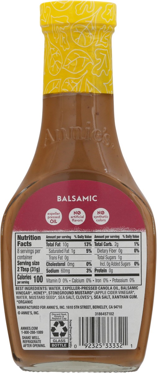 slide 5 of 9, Annie's Balsamic Vinaigrette 8 fl oz, 8 fl oz