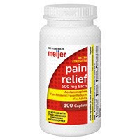 slide 19 of 29, Meijer Extra Strength Pain Relief Value Pack Caplets, 2 x 100 ct