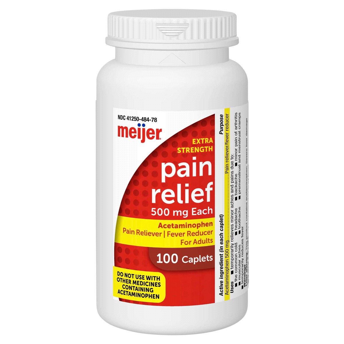 slide 24 of 29, Meijer Extra Strength Pain Relief Value Pack Caplets, 2 x 100 ct