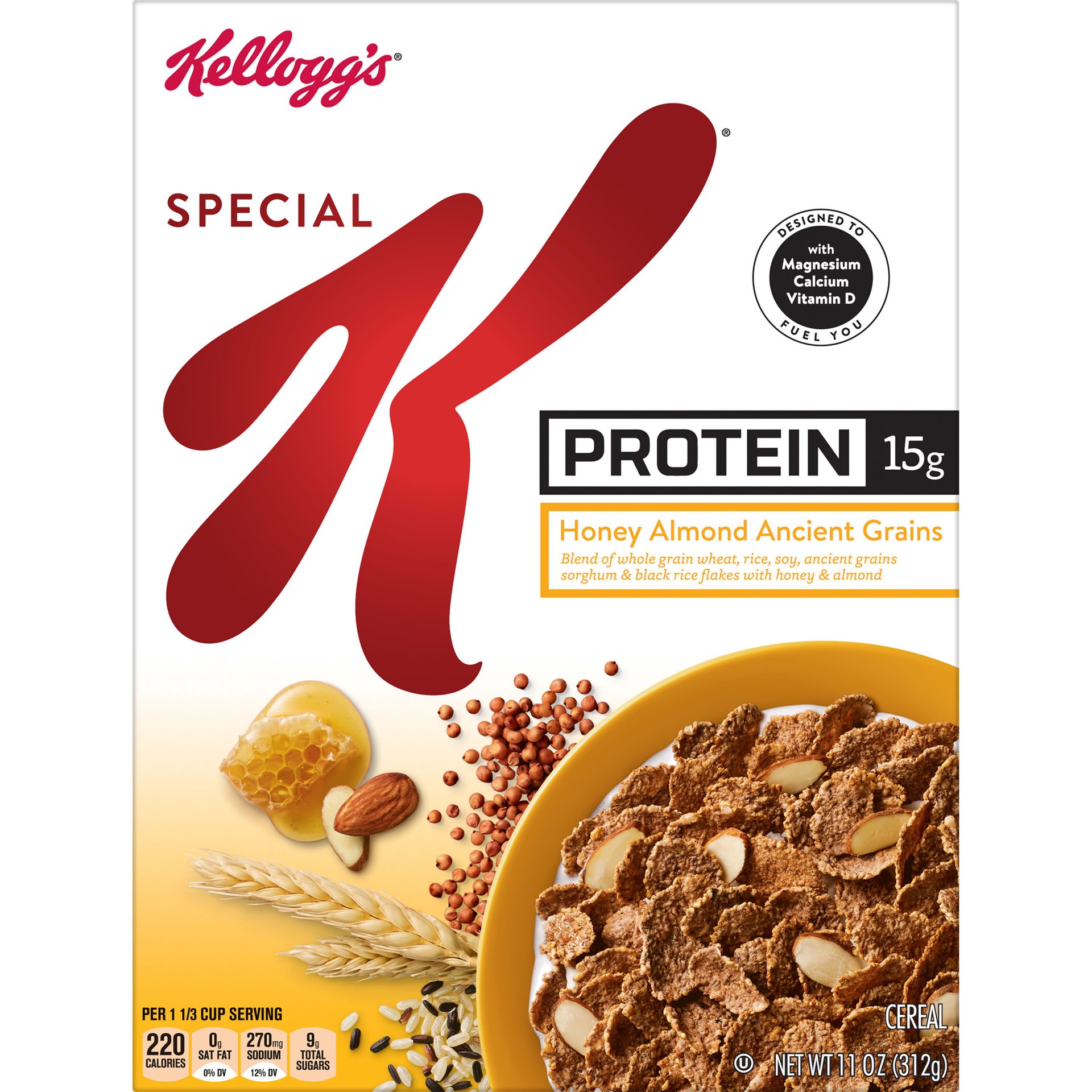 slide 1 of 8, Special K Kellogg's Special K Protein Breakfast Cereal, Honey Almond Ancient Grains, 11 oz, 11 oz