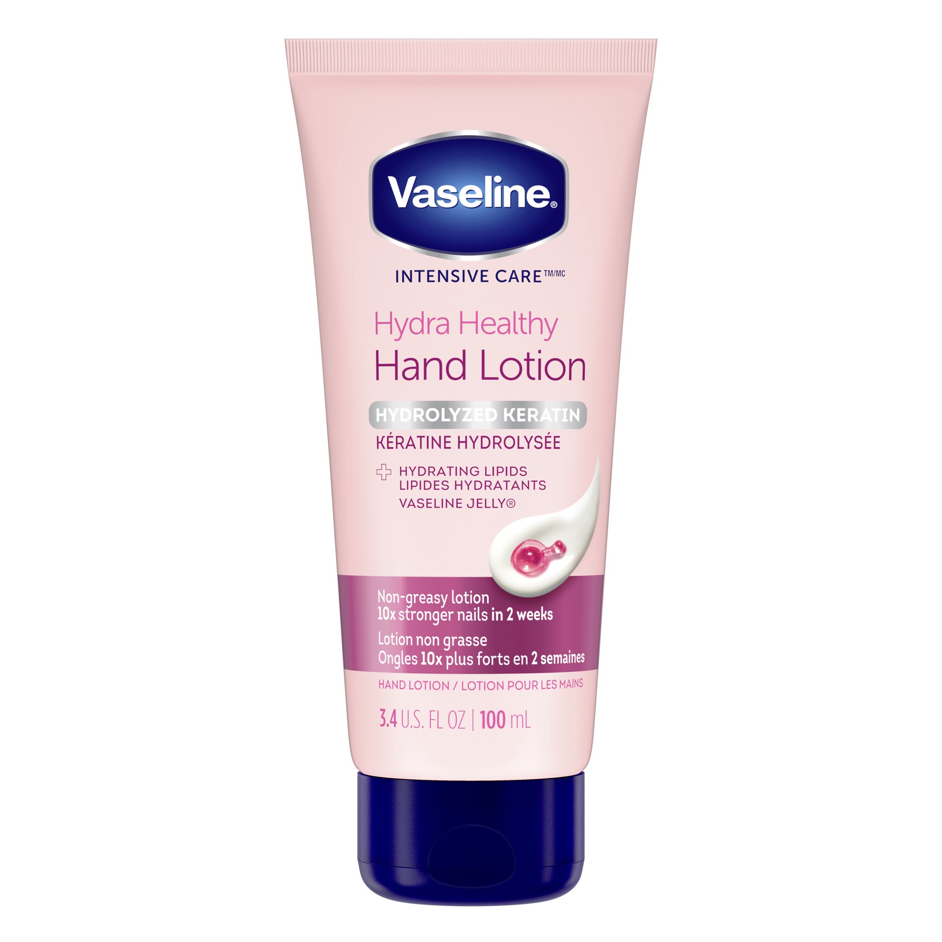 slide 1 of 1, Vaseline Intensive Care Hand Cream Healthy Hands and Stronger Nails, 3.4 oz, 3.4 oz