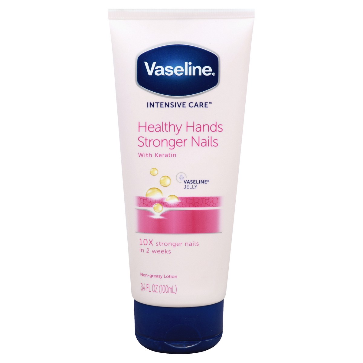 slide 1 of 1, Vaseline Intensive Care Hand Cream Healthy Hands and Stronger Nails, 3.4 oz, 3.4 oz