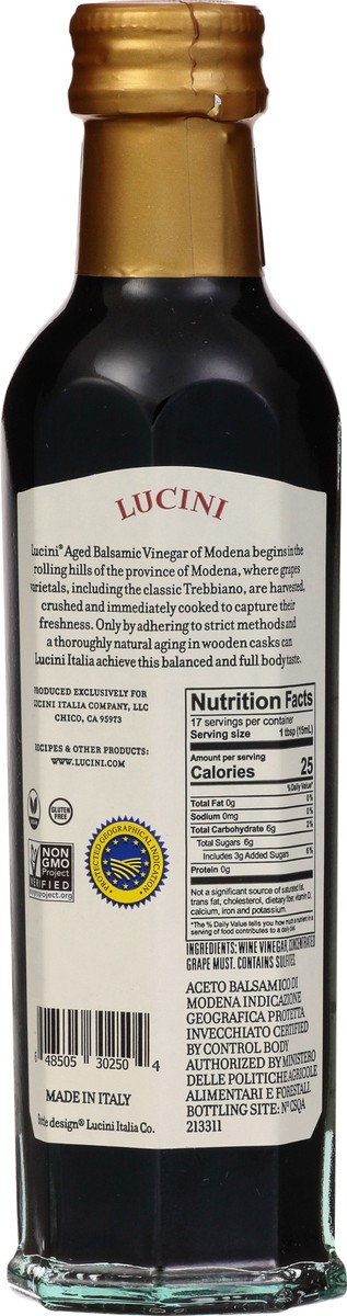 slide 4 of 9, Lucini Italia Aged Balsamic Vinegar of Modena 8.5 fl oz, 8.5 fl oz