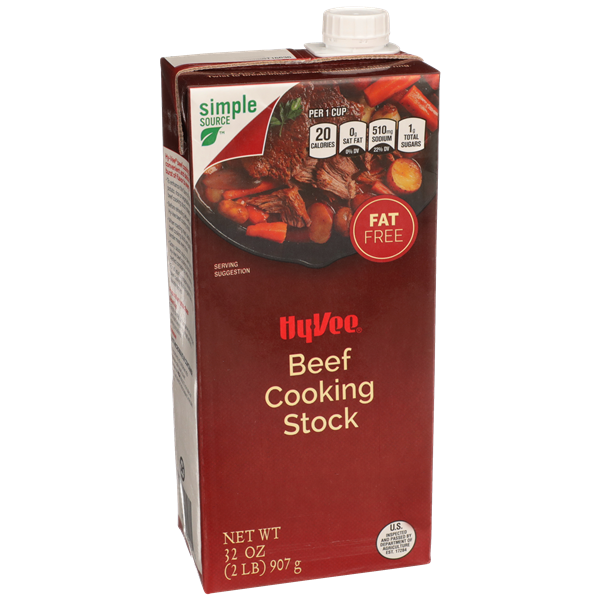 slide 1 of 1, Hy-vee Beef Fat Free Cooking Stock - 32 oz, 32 oz