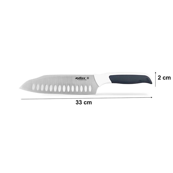 slide 8 of 10, Zyliss Comfort Santoku Knife with Sheath, 7 in