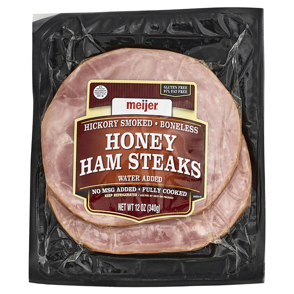 slide 1 of 1, Meijer Honey Ham Steak, 12 oz