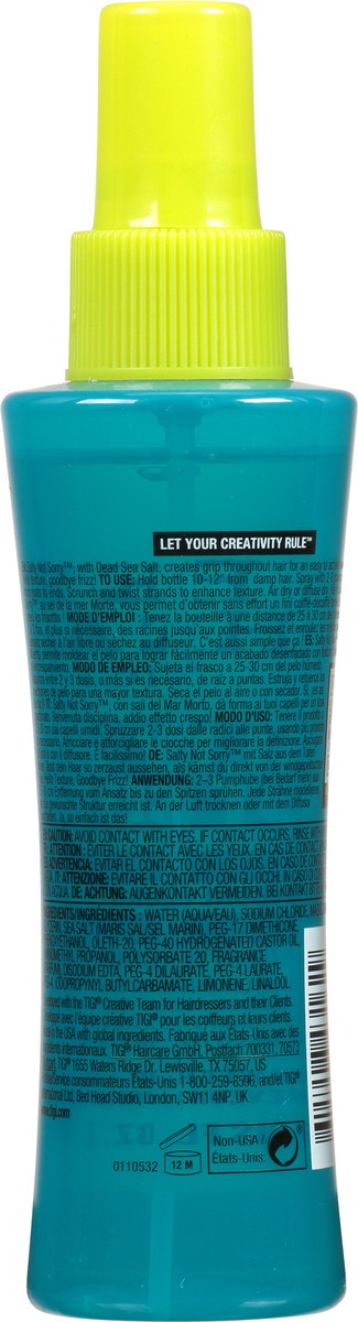 slide 4 of 12, Tigi Bed Head Salty Not Sorry Epic Texturizing Salt Spray 3.38 fl oz, 3.38 fl oz