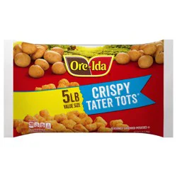 Ore-Ida Crispy Tater Tots Seasoned Shredded Potatoes Value Size, 5 lb Bag