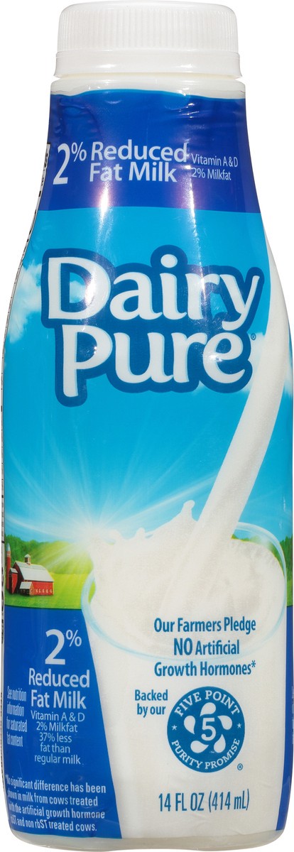 slide 12 of 12, Dairy Pure 2% Milk with Vitamin A and Vitamin D, Reduced Fat Milk Bottle - 14 Fl Oz, 14 fl oz