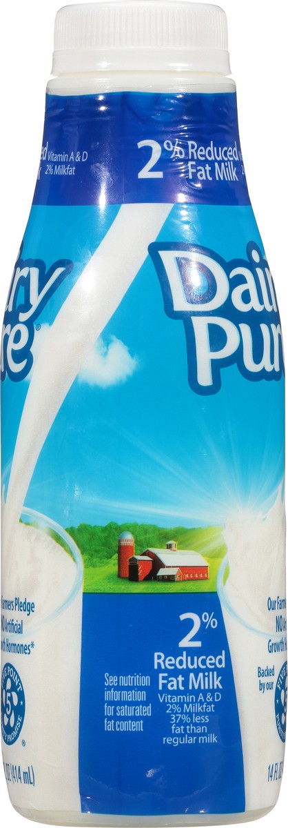 slide 4 of 12, Dairy Pure 2% Milk with Vitamin A and Vitamin D, Reduced Fat Milk Bottle - 14 Fl Oz, 14 fl oz