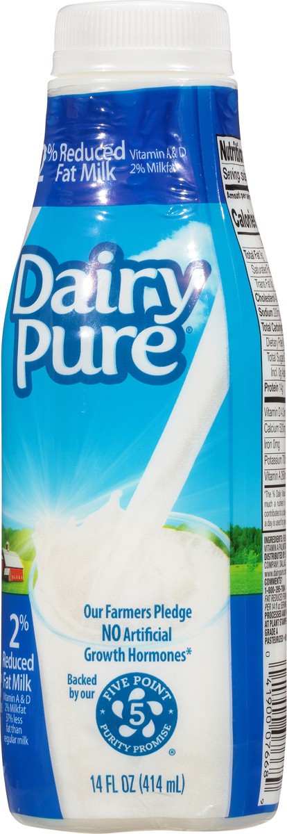 slide 11 of 12, Dairy Pure 2% Milk with Vitamin A and Vitamin D, Reduced Fat Milk Bottle - 14 Fl Oz, 14 fl oz
