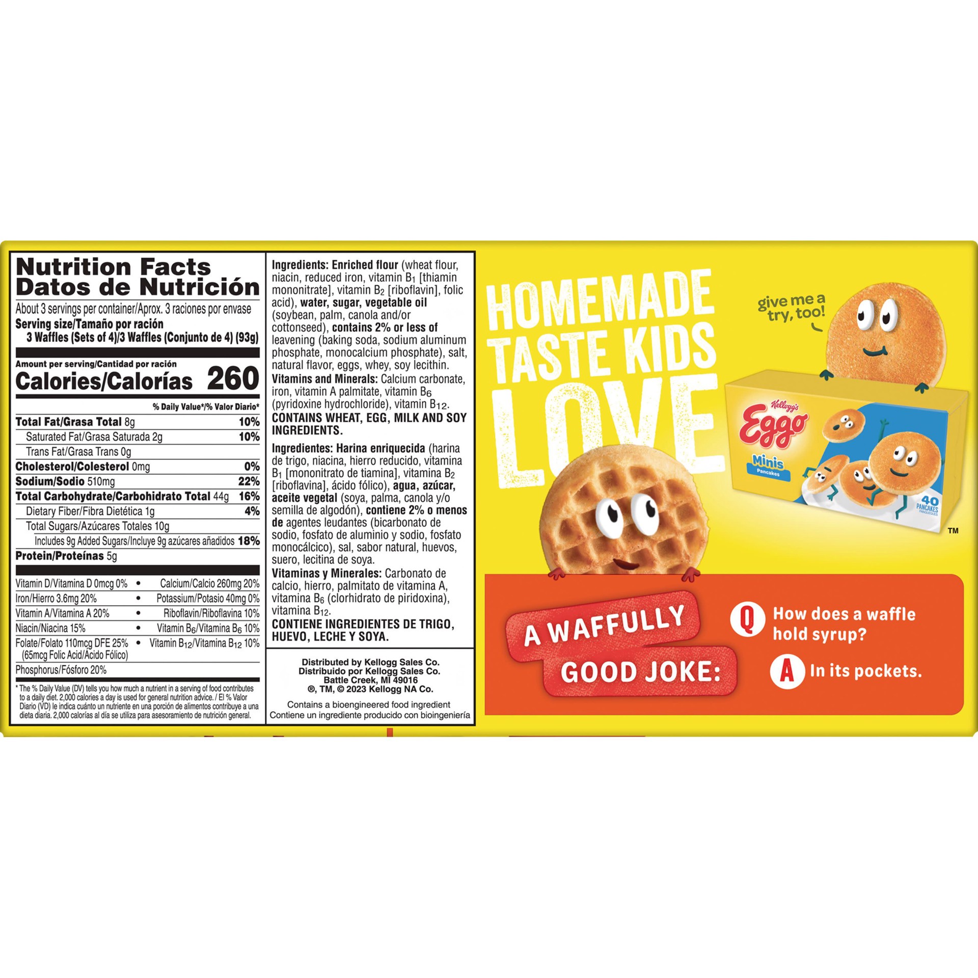 slide 4 of 5, Eggo Frozen Mini Waffles, Homestyle with Maple Flavor, 10.9 oz, 4 Count, Frozen, 10.9 oz