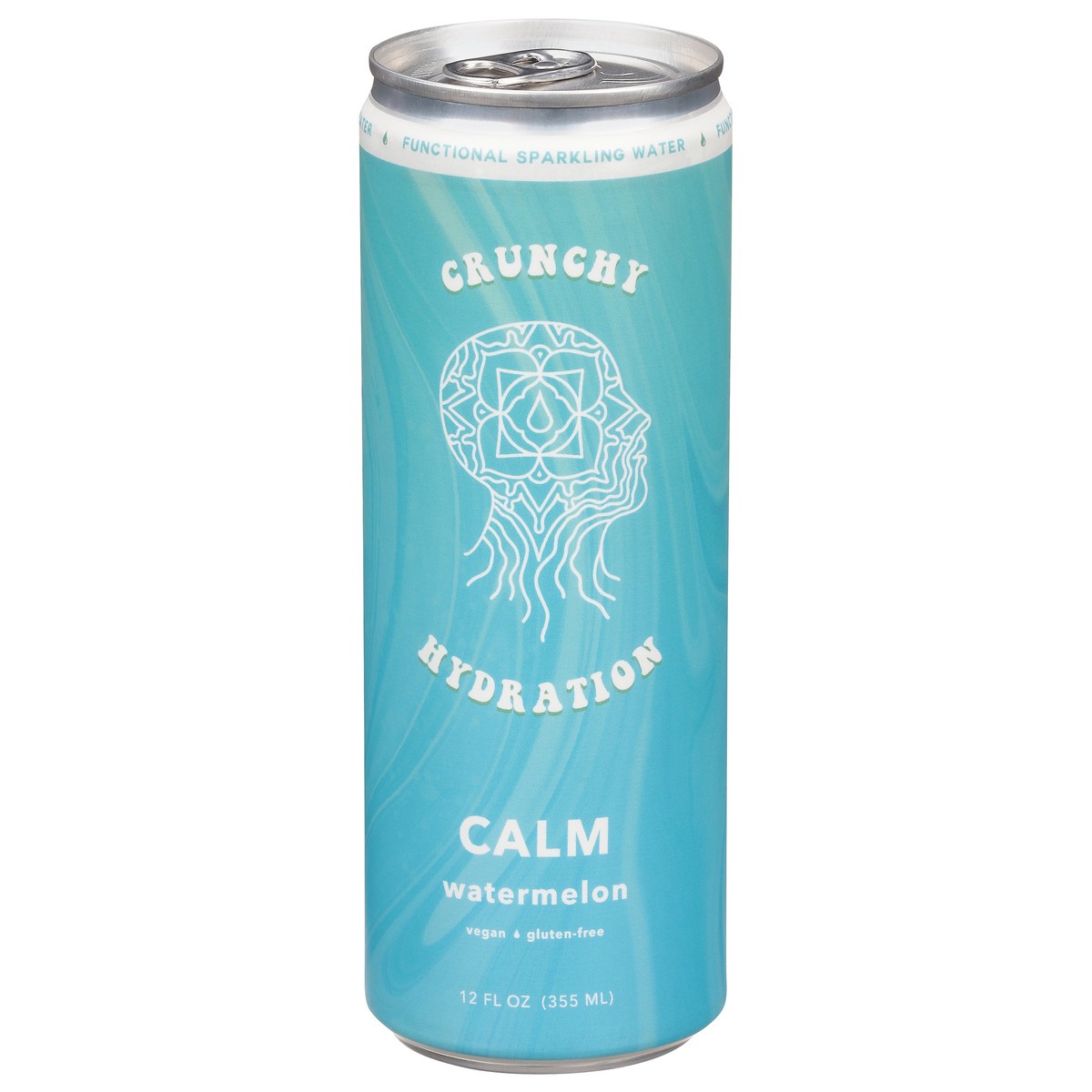 slide 9 of 13, Crunchy Hydration Calm Watermelon Functional Sparkling Water 12 fl oz, 12 fl oz