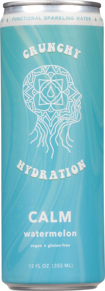 slide 4 of 13, Crunchy Hydration Calm Watermelon Functional Sparkling Water 12 fl oz, 12 fl oz