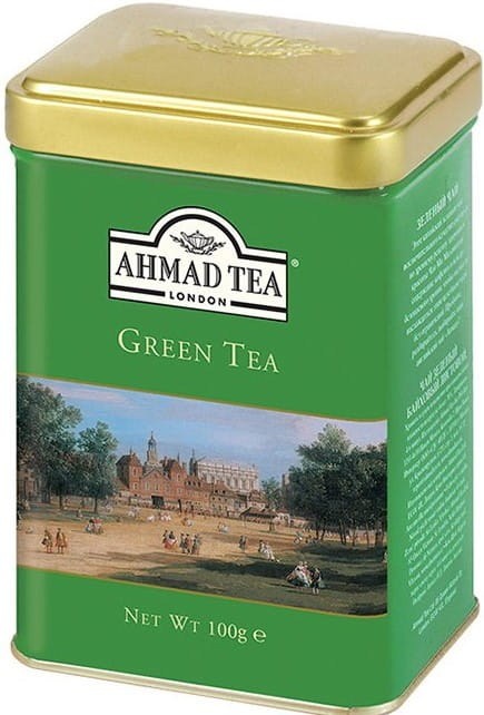 slide 1 of 1, Ahmad Green Tea Tin can, 100 gram