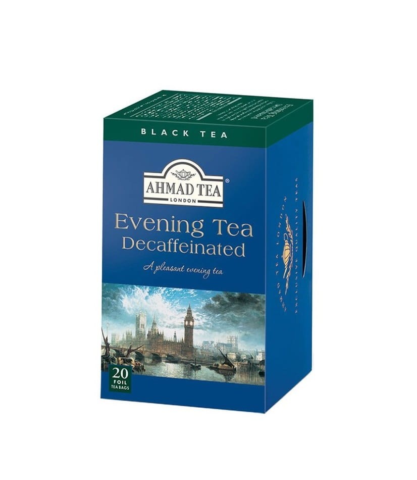 slide 1 of 1, Ahmad Evening Decaffeinated Tea, 20 bags, 20 ct