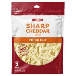 Meijer Thick Cut Shredded Sharp Cheddar Cheese