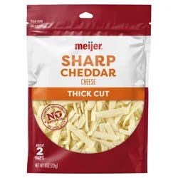 Meijer Thick Cut Shredded Sharp Cheddar Cheese