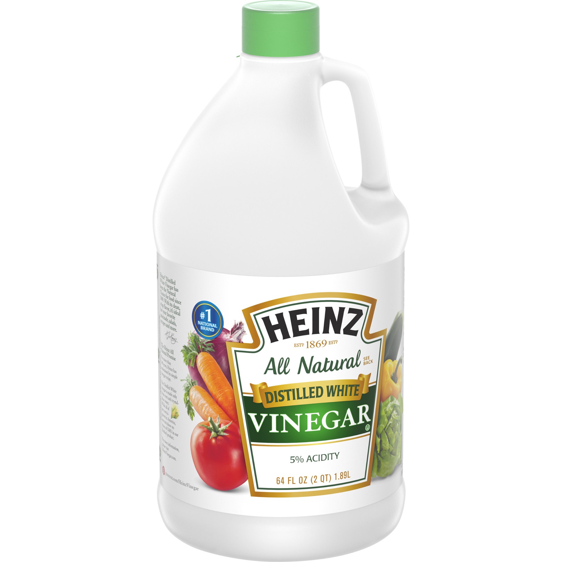 slide 3 of 4, Heinz All Natural Distilled White Vinegar 5% Acidity, 64 oz Jug, 64 fl oz