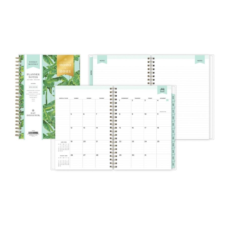 slide 2 of 5, Blue Sky Day Designer Weekly/Monthly Planner, 5-7/8'' X 8-5/8'', Tropics, July 2020 To June 2021, 118335, 1 ct
