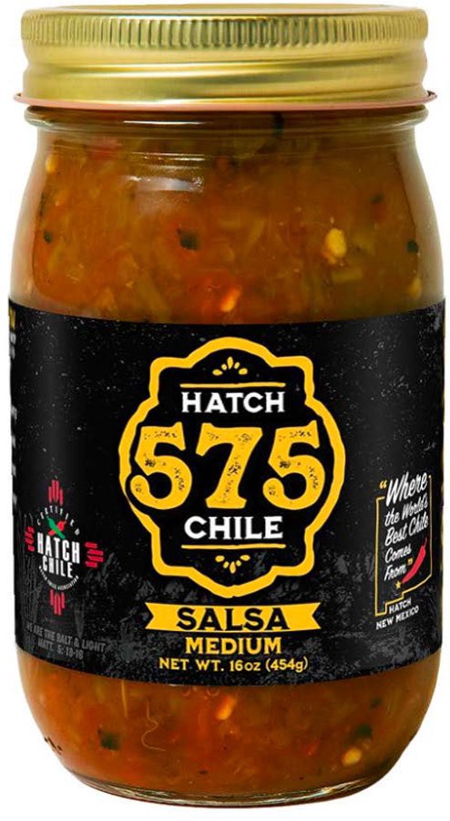 slide 1 of 1, 575 Medium Hatch Green Chile Salsa, 16 oz