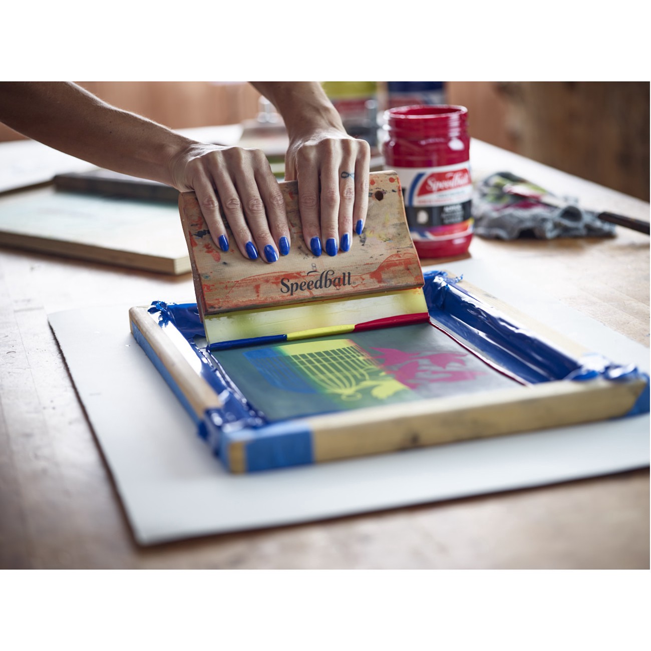 slide 2 of 3, Speedball Neoprene Squeegee, 9 in