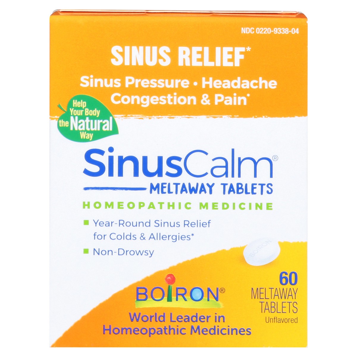 slide 1 of 7, Boiron SinusCalm Unflavored Sinus Relief 60 Meltaway Tablets, 60 ct