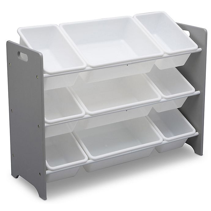 slide 1 of 6, Delta Children MySize Bin Plastic Toy Organizer - Grey, 1 ct