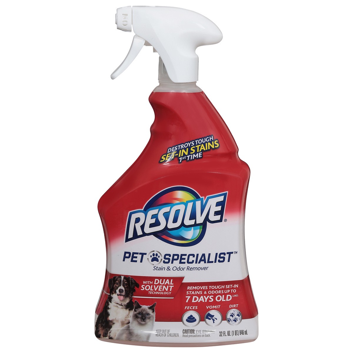 slide 9 of 13, Resolve Pet Specialist Stain & Odor Remover 32 fl oz, 32 fl oz