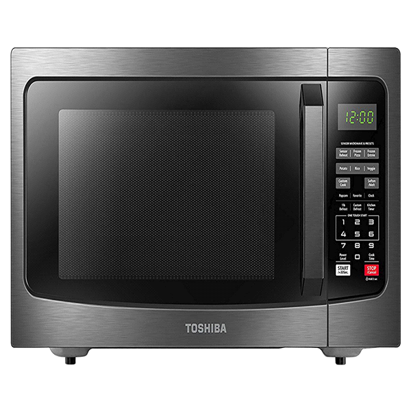 slide 1 of 1, Toshiba 1.2 CF Microwave Oven - Black Stainless Steel, 1 ct