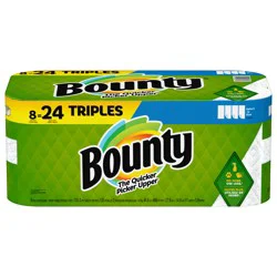 Bounty Select-A-Size Paper Towels, 8 Triple Rolls, White, 135 Sheets Per Roll