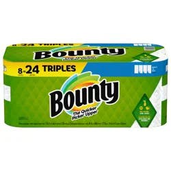 Bounty Select-A-Size Paper Towels, 8 Triple Rolls, White, 135 Sheets Per Roll
