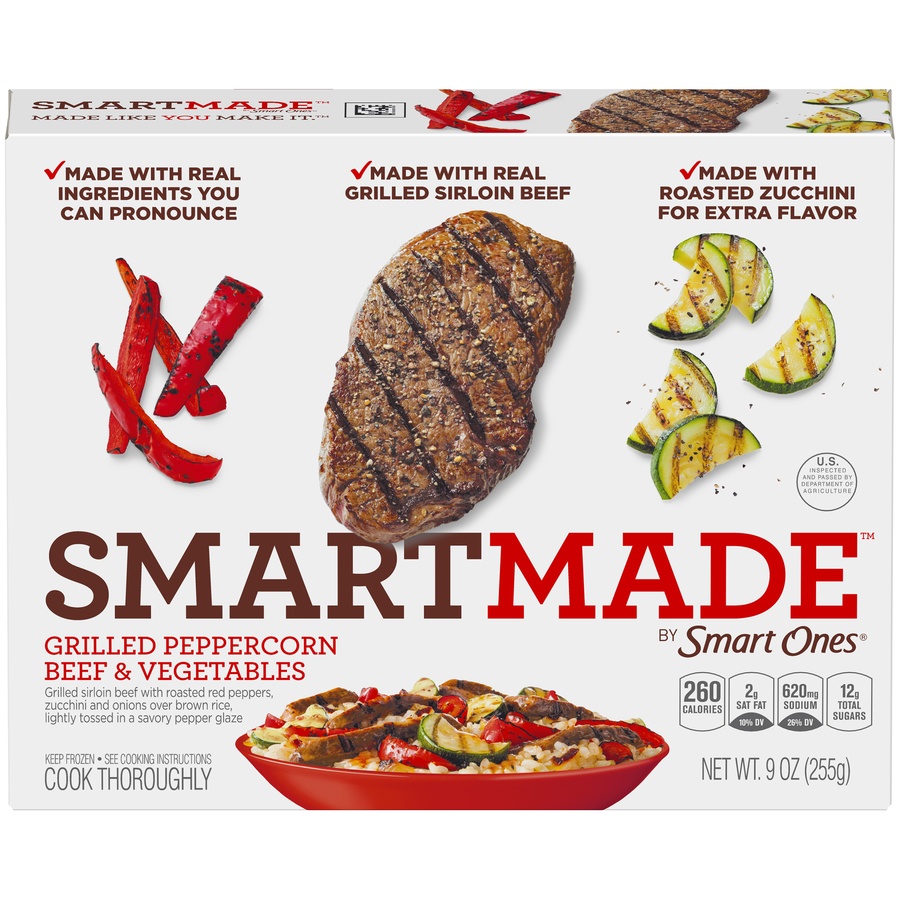 slide 1 of 1, Smart Made Grilled Peppercorn Beef Vegetables, 9 oz