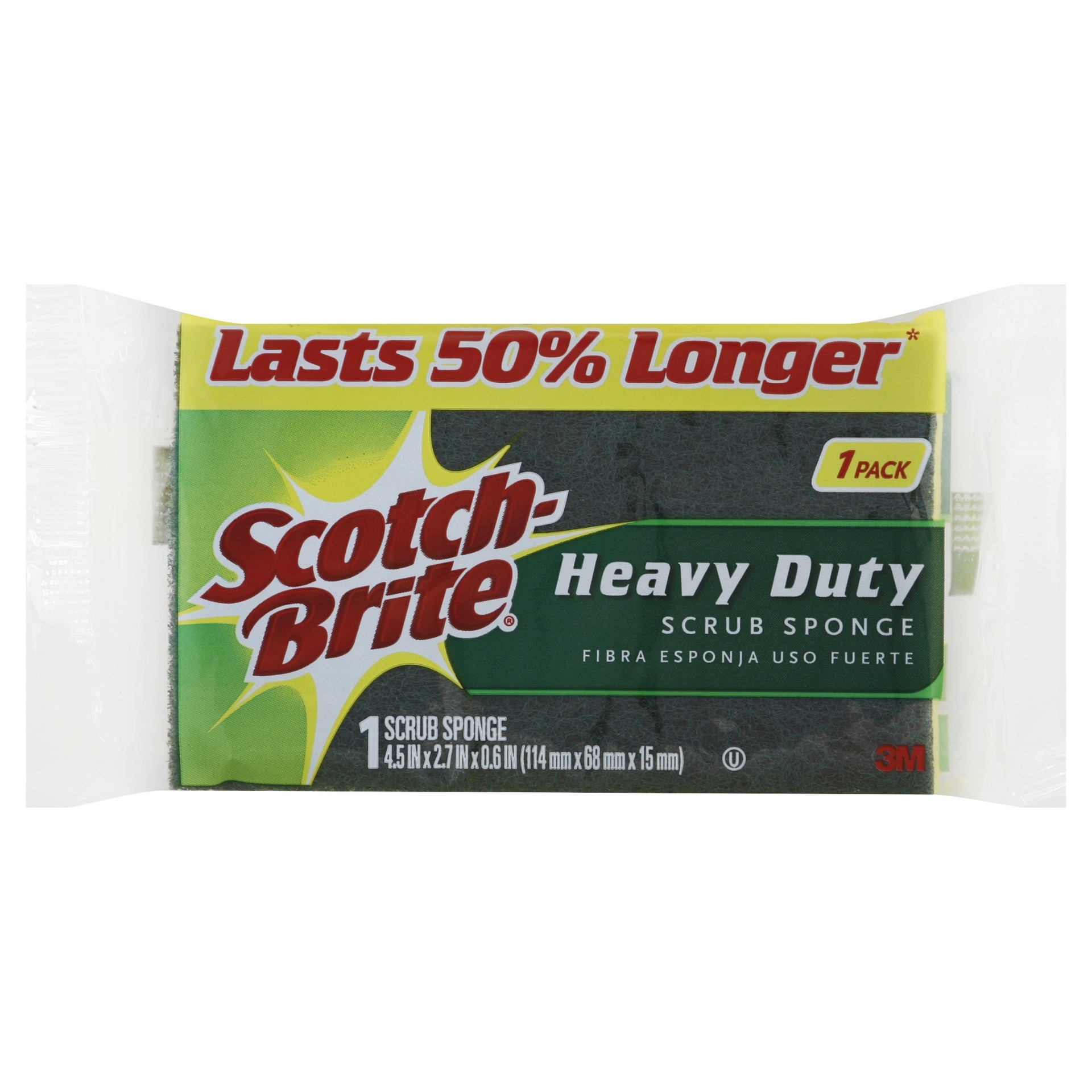 slide 1 of 1, Scotch-Brite Heavy Duty Scrub Sponge, 1 ct