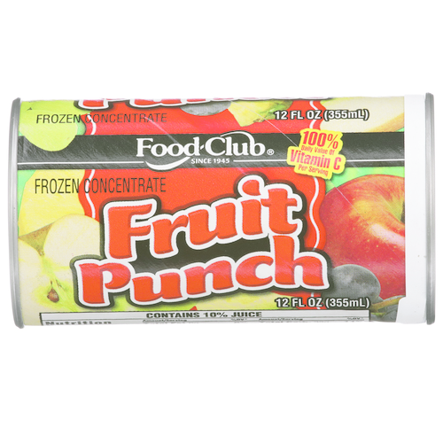 slide 1 of 1, Food Club Fruit Punch, 12 oz